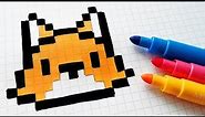 Handmade Pixel Art - How To Draw Kawaii Fox #pixelart