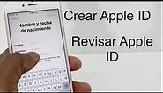 Crear Cuenta de iCloud iPhone y Revisar cuenta de Apple ID App Store