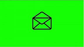 email icon green screen, email send icon green screen