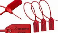100 Pack Security Seal, Plastic Tamper Seals, Numbered Zip Ties for Fire Extinguishers Tags Tamper Seal Tug Tight Security Ties, Pull Tite Safety Seals, Breakaway Zip Ties Security Tags