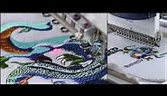 Sew the DRAGON! - 80,000 stitch embroidery 2 HOURS sewing - on a Butterfly Embroidery machine