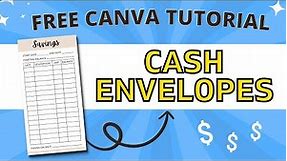 CASH ENVELOPE TRACKER IN UNDER 5 MINUTES | Make & Sell Free Printables with Canva