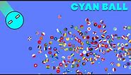 206 Countries Survival: Cyan Ball