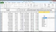 Calculating stock beta using Excel