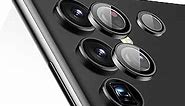 ESR Camera Lens Protector Compatible with Samsung Galaxy S22 Ultra (2022), Scratch-Resistant Ultra-Thin Tempered Glass with Aluminum Edge, Set of 5, Black