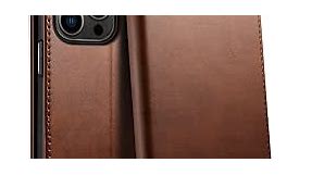 Case for iPhone 14 Pro Max,Luxury PU Leather Wallet Folio Phone Case with Kickstand Card Holder Magnetic Flip Shockproof Protective Cover for iPhone 14 Pro Max 6.7 inch 2022 (Brown)