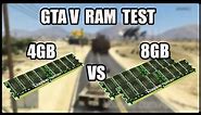 Gta V RAM Test 4gb DDR3 1333mhz vs 8gb DDR3 1333mhz