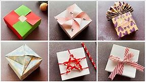 6 Fancy Gift Wrapping for Square Box | Christmas Gift Wrapping Ideas | How to Wrap a Square Box