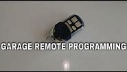 Garage door remote - How to program a replacement
