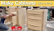 Build Cabinets The Easy Way || Natural Wood Cabinets