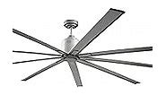 Big Air 72" Industrial Indoor/Outdoor Ceiling Fan, 6 Speed with Remote, Silver