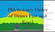 Quick and Easy! Phlebotomy: Order of Draws