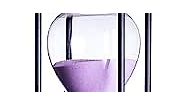 Bellaware Large Hourglass Timer, 30 Minutes Wooden Sand Timer, Decorative Sandglass, Purple