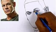 3 Realistic face John Cena Pencil Sketch, WWE #johncena