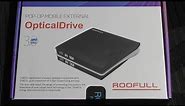CD DVD DRIVE EXTERNAL by Roofull USB-c USB-A REVIEW Setup for Computer