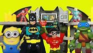 Batman Batcave Imaginext Toys with TMNT + Minion Dave