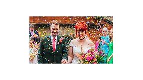 Super colourful faerie tea party wedding! 🌈 Yes, you read right, it’s time to share @chrisrickelsart Christine’s (@lunaandkiki) incredible day 🫶 ⠀⠀⠀⠀⠀⠀⠀⠀⠀ Their day was so joy-filled with huge bursts of colour, smoke flares, fun decorations the most amazing outfits ⚡️ ⠀⠀⠀⠀⠀⠀⠀⠀⠀ Check out their FULL story on the blog 🔗👉bio 🎉 ⠀⠀⠀⠀⠀⠀⠀⠀⠀ Photographer @kirstyrockettphoto Venue @thepumpinghouse Cake @amyscakecorner Dress & Veil @bridalsuitenotts Dress Desginer @essenseofaustralia Suit @hockerty.m