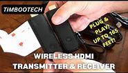 WIRELESS HDMI TRANSMITTER & RECEIVER KIT // 165 ft Range. Transmit from Laptop to Large Monitor