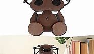 Wooden Animal Glass Holder Stand Creative Cute Pet Eyeglass Holder Stand Handmade Sunglasses Display Stand for Desktop Accessory, Home Office Decor, Birthday and Christmas Gift (Hippo)