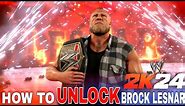 WWE 2K24 : HOW TO UNLOCK COWBOY BROCK LESNAR w/ GFX & TITANTRON | UNLOCK EVERYTHING | WWE2K24 MODS