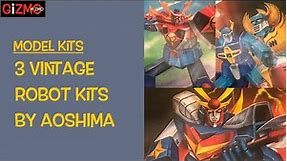 MODEL KITS | Three vintage robot kits by Aoshima