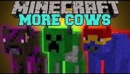 Minecraft: MORE COWS (FLYING COWS, CREEPER COWS, SUPER COWS) More Cows Mod Showcase