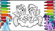 My Little Pony Rainbow Dash Twilight Sparkle Coloring Pages