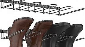 PrimZooty Boot Rack Wader Hanger Wall Mounted- (4 Pair) Sturdy Metal Boot Organizer, Tall Shoe Holder for Closet, Entryway, Indoor, Garage