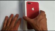 Unboxing Review of the iPhone 7 Plus Product Red Edition