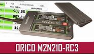 ORICO M2N210-RC3 - Dual SSD USB-C RAID M.2 SATA Enclosure - Review & TEST