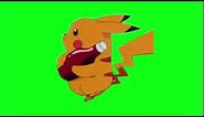Pikachu With Ketchup Bottle - Green Screen - Pokemon