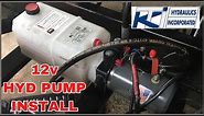 How to install a 12v electric hydraulic pump, power unit