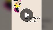 Minnie mouse🩷#disneyquotesforlife #disney #fyp #minniemouse | Minnie Mouse