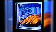 3D infinity tunnel neon mirror - Inside the matrix