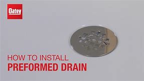 Oatey Round Offset White PVC Shower Drain with 4-1/4 in. Round Snap-In Stainless Steel Drain Cover 427872