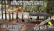 Professional Way to Hang String Lights Outside | With Wire & Turnbuckles