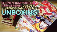 Shonen Jump 50th Anniversary Golden Famicom Mini Unboxing