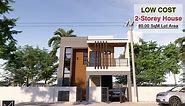 Low Cost Budget Small Two-Storey House Design | 80SQM Lot Area