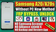 Samsung A20,A20s FRP Bypass Android 11/12 Without PC, New Method