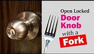 How to open locked door with a fork
