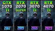 GTX 1070 Ti vs RTX 2070 SUPER vs RTX 3070 Ti vs RTX 4070 Ti - Test in 8 Games