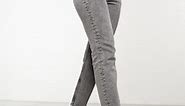 Lee Carol straight fit high waist jean in grey wash | ASOS