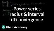 Power series intro | Series | AP Calculus BC | Khan Academy