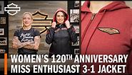Harley-Davidson Women's 120th Anniversary Miss Enthusiast 3-in-1 Outerwear Jacket