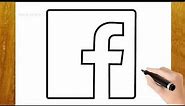 HOW TO DRAW FACEBOOK LOGO
