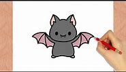 How to draw Cute Bat