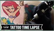 Disney Tattoo Time Lapse | Ariel Tattoo at Sacred Arts