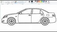 How to draw Toyota Corolla Car | Car Drawing Tutorial.