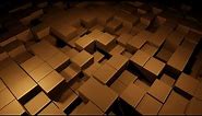 Golden Boxes - Metal Texture Background Video - Abstract Background Video 4k golden metallic colour