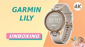 Garmin Lily Sport Rose Gold Bezel/Light Sand Case (010-02384-11) Unboxing 4K